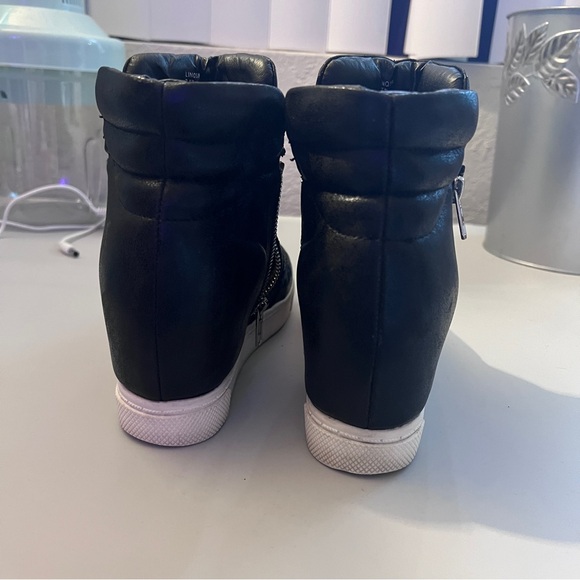 Steve Madden black wedge sneakers - Picture 3 of 6